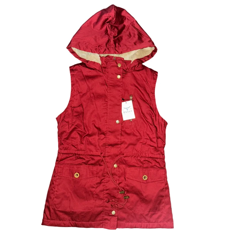 Cranberry Fur Vest Bomber Denim Leather