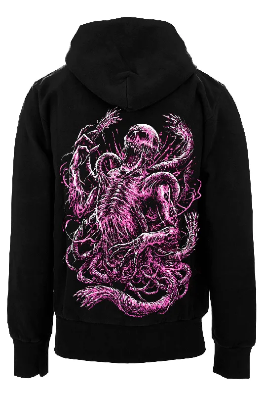 Gore Fiend Hoodie [PINK] [Zipper or Pullover] Minimalist Wool Duster