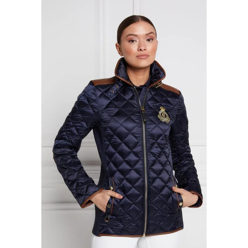 Holland Cooper Studland Diamond Quilt Ladies Jacket - Ink Navy