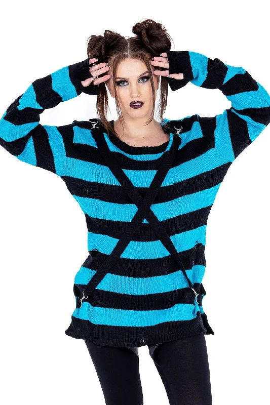 Oriana Jumper Sweater [Black/Blue]