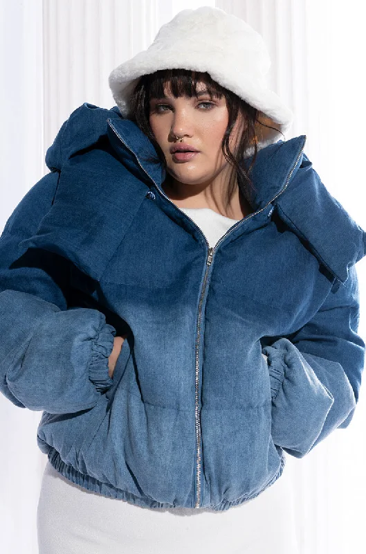 PLUS LAYERS OF LOVE DENIM PUFFER