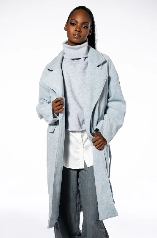 SAINT REGIS WOOL LIKE TRENCH COAT Tailored Jacket Straight Jacket A-Line Jacket