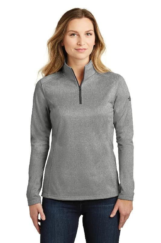 The North Face Womens Tech Pill Resistant Fleece 1/4 Zip Jacket - Heather Asphalt Grey - Closeout