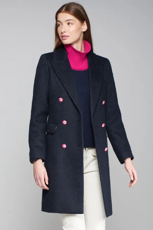 Vilagallo 31772 Navy Double Breasted Coat