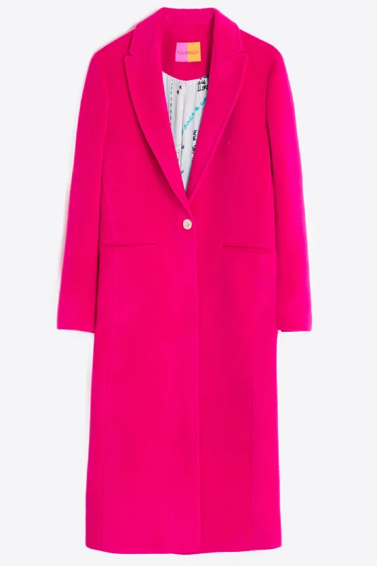 Vilagallo 31966 Pink One Button Coat