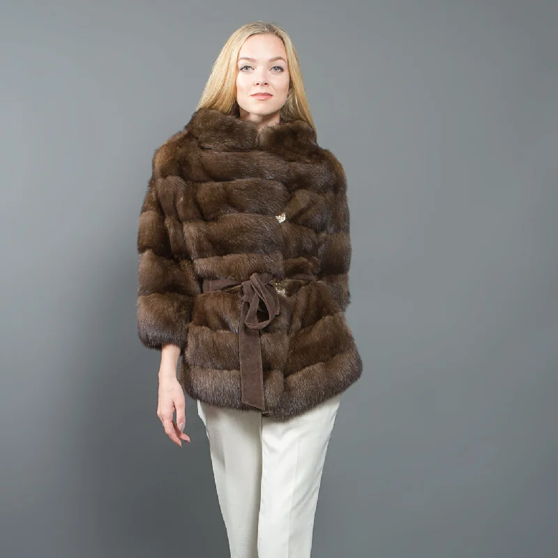 Russian  Sable fur Jacket women luxury