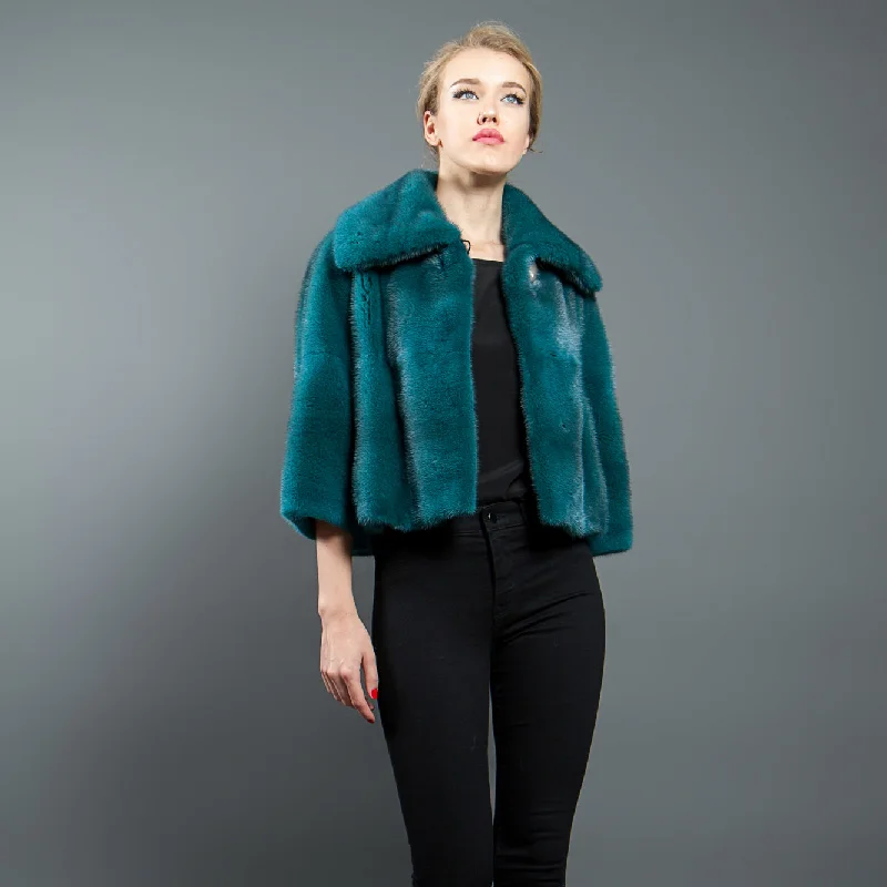 Mink fur Jacket iconic green