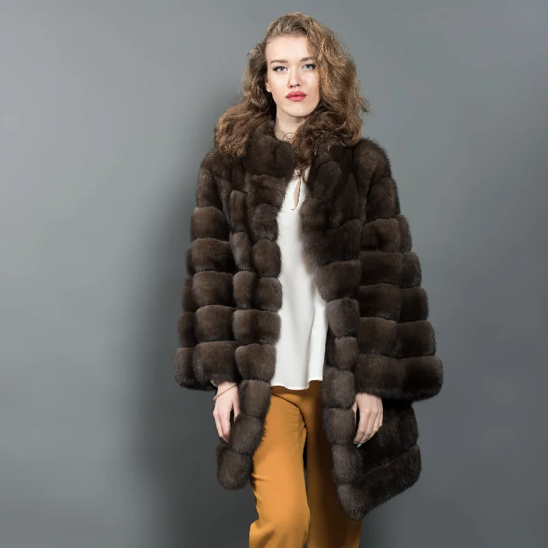 Russian Barguzin Sable Fur Coat