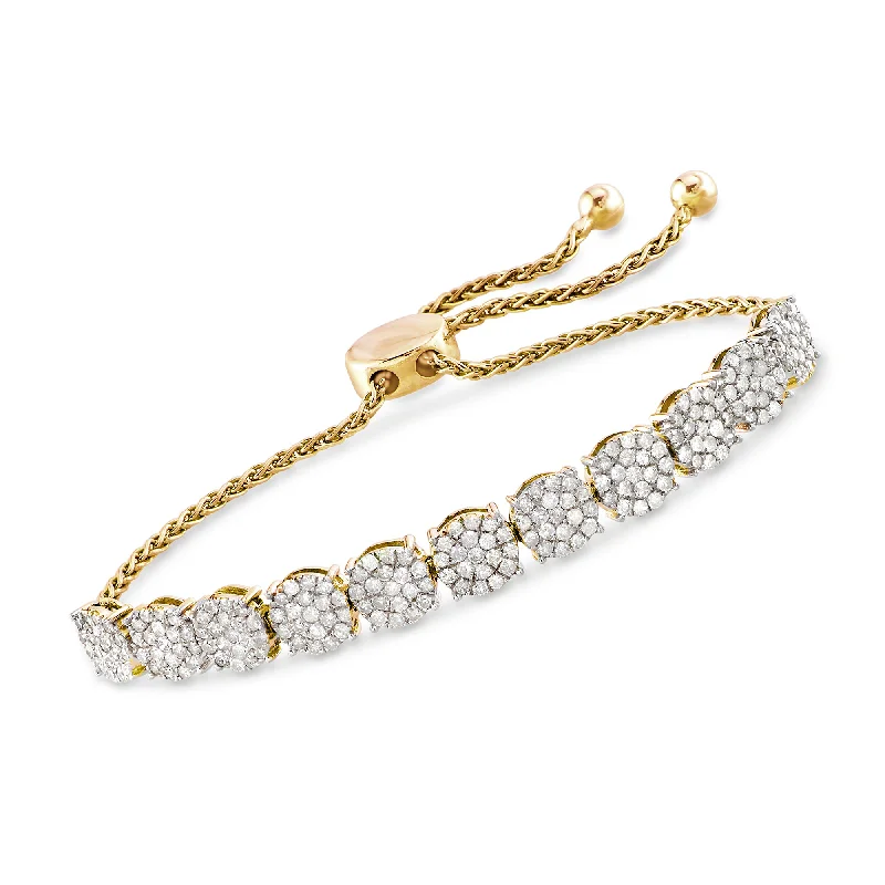 Limited-Time Jewelry Sale – Don't Miss These Deals Ross-Simons Diamond Cluster Bolo Bracelet in 18kt Gold Over Sterling
