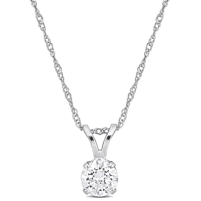 Luxury Meets Affordability – Jewelry Sale Live Now Created Forever 1/2ct TW Lab-Grown Diamond Solitaire Necklace 14k White Gold-17 in Luxury Meets Affordability – Jewelry Sale Live Now Created Forever 1/2ct TW Lab-Grown Diamond Solitaire Necklace 14k White Gold-17 in
