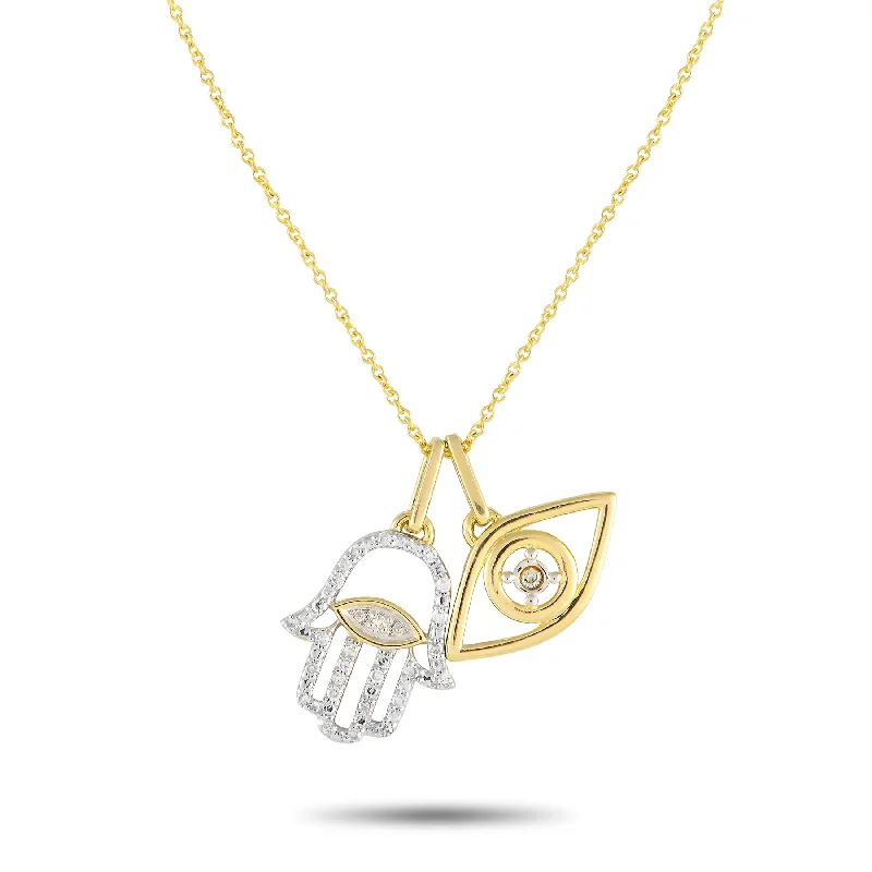Bohemian-Inspired Jewelry For Free-Spirited Fashion LB Exclusive 14K Yellow Gold 0.10ct Diamond Hamsa Pendant Necklace PN15481-Y Bohemian-Inspired Jewelry For Free-Spirited Fashion LB Exclusive 14K Yellow Gold 0.10ct Diamond Hamsa Pendant Necklace PN15481-Y
