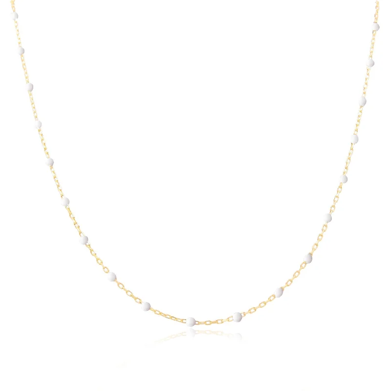 Fashion-Forward Jewelry At Exclusive Discounts White Bead Chain Necklace 16 inches Fashion-Forward Jewelry At Exclusive Discounts White Bead Chain Necklace 16 inches