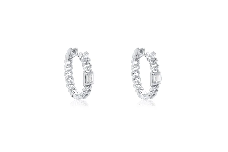 Get Your Favorite Jewelry At The Best Price 14k YG 2.72GR HUGGIE EARRINGS WITH 2 BAGGETT DIAMONDS 0.08 Get Your Favorite Jewelry At The Best Price 14k YG 2.72GR HUGGIE EARRINGS WITH 2 BAGGETT DIAMONDS 0.08