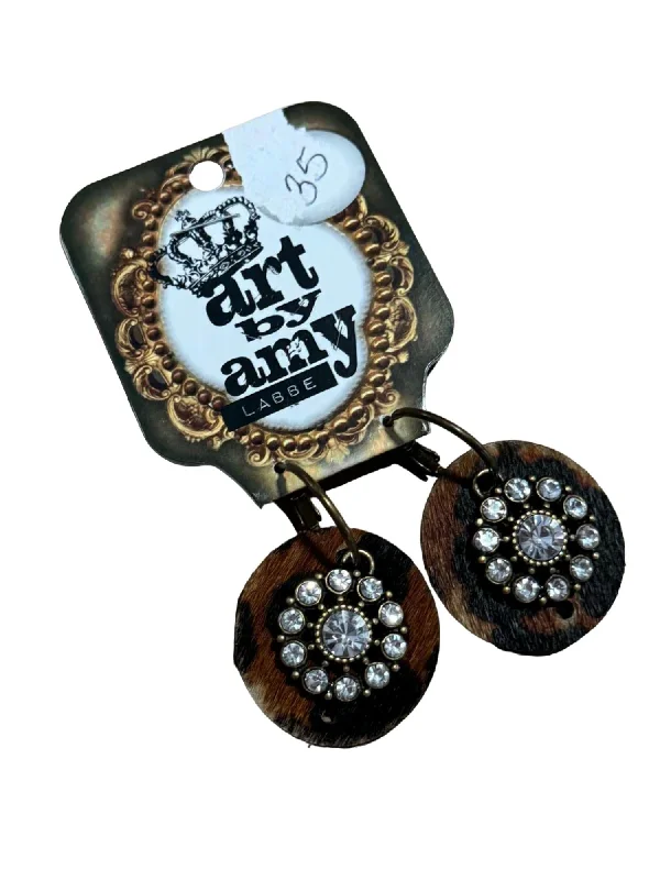 Limited Stock On Premium Jewelry At Low Prices Cheetah Crystal Circle Earrings In Brown Multi Limited Stock On Premium Jewelry At Low Prices Cheetah Crystal Circle Earrings In Brown Multi