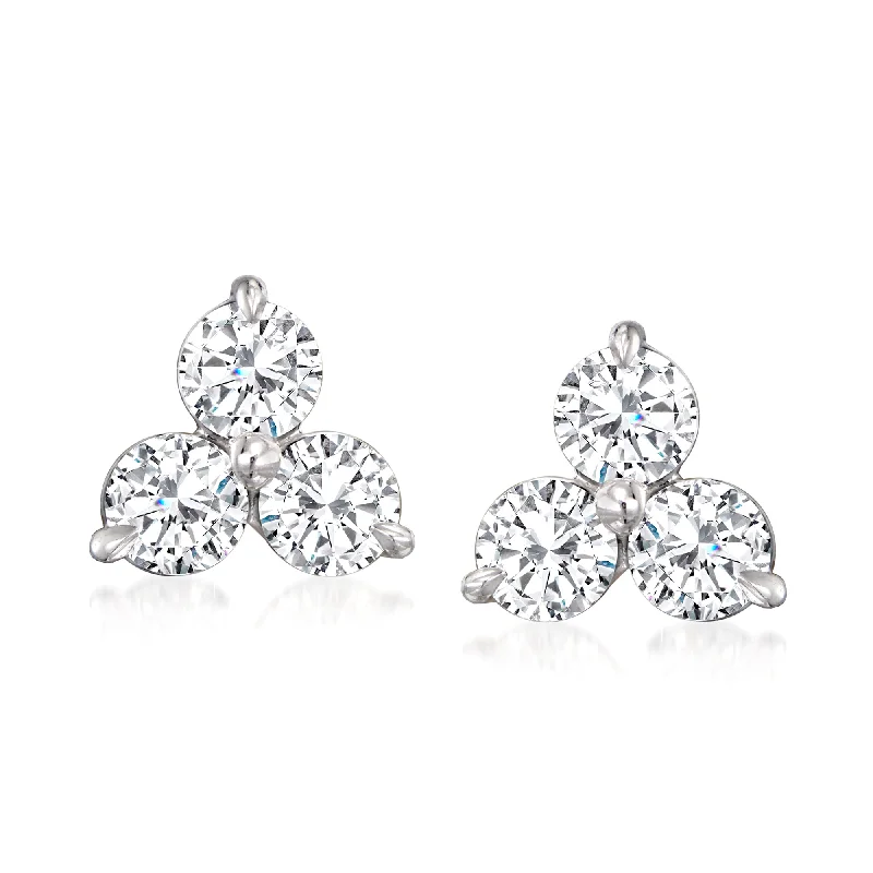 Exclusive Jewelry Sale – Shine For Less Ross-Simons Diamond 3-Stone Earrings in 14kt White Gold Exclusive Jewelry Sale – Shine For Less Ross-Simons Diamond 3-Stone Earrings in 14kt White Gold