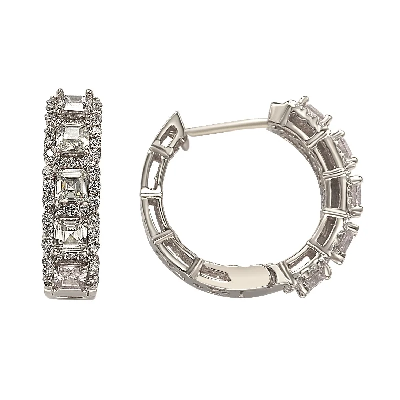 Best-Selling Jewelry Now Available At Special Deals Suzy Levian Sterling Silver White Cubic Zirconia Hoop Earrings Best-Selling Jewelry Now Available At Special Deals Suzy Levian Sterling Silver White Cubic Zirconia Hoop Earrings