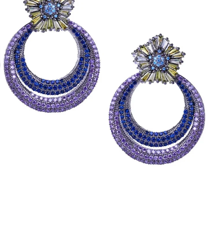 Big Discounts On Elegant Jewelry Collections Women's Midnight Earrings In Blue/purple Big Discounts On Elegant Jewelry Collections Women's Midnight Earrings In Blue/purple
