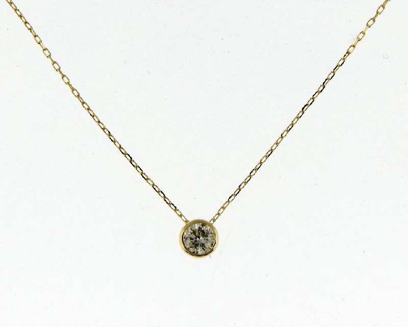 Stunning Jewelry At A Fraction Of The Price Bremer Jewelry 18K Yellow Gold Diamond Bezel Power of One Necklace (0.10ctw) Stunning Jewelry At A Fraction Of The Price Bremer Jewelry 18K Yellow Gold Diamond Bezel Power of One Necklace (0.10ctw)