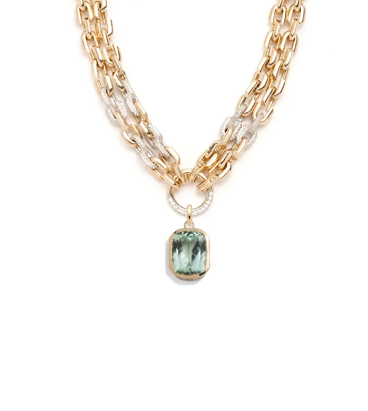 Get The Sparkle You Love At Prices You Adore 14.35ct Green Tourmaline : One-of-a-Kind Pave Diamond Strong Hearts Multi-Strand Necklace Get The Sparkle You Love At Prices You Adore 14.35ct Green Tourmaline : One-of-a-Kind Pave Diamond Strong Hearts Multi-Strand Necklace