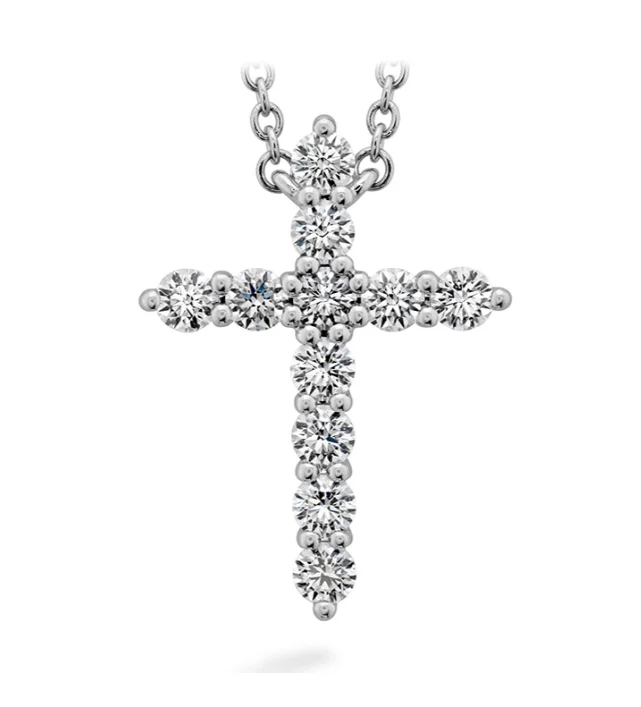 Accessorize For Less – Luxury Jewelry At Affordable Prices Hearts On Fire Signature Cross 18K White Gold Round Shape Diamonds Cross Large Pendant (.50ctw) Accessorize For Less – Luxury Jewelry At Affordable Prices Hearts On Fire Signature Cross 18K White Gold Round Shape Diamonds Cross Large Pendant (.50ctw)