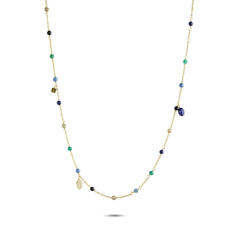 Breathtaking Jewelry At Limited-Time Savings Gem Candy Confidence Petit 18K Gold Plated Necklace w. Laboradorite, Agate, Citrin, Kyanite & Lapis Breathtaking Jewelry At Limited-Time Savings Gem Candy Confidence Petit 18K Gold Plated Necklace w. Laboradorite, Agate, Citrin, Kyanite & Lapis