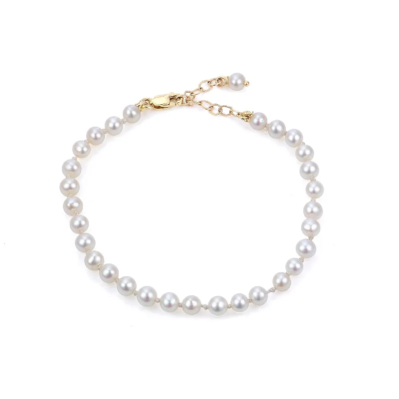 Flash Sale On Exquisite Jewelry – Don't Miss Out Child 4mm Freshwater Pearl 14K Yellow Gold Bracelet