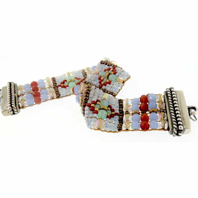 Fashion-Forward Jewelry At Incredible Prices Chili Rose Periwinkle Silver Tip Bracelet