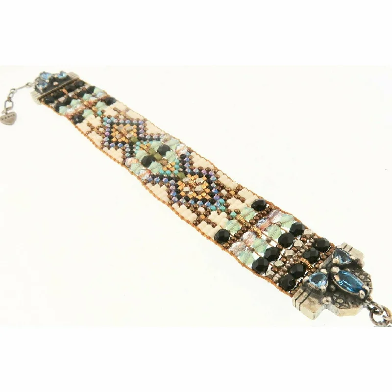 Grab Your Favorite Jewelry At The Lowest Prices Chili Rose Gem Tip Black Jet  Blue Topaz  Bracelet
