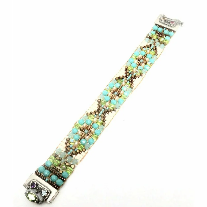 Bold And Beautiful Jewelry Now At Irresistible Prices CHILI ROSE  Turquoise, Ivory & Bronze  Cowboy Gemstone Beaded Bracelet