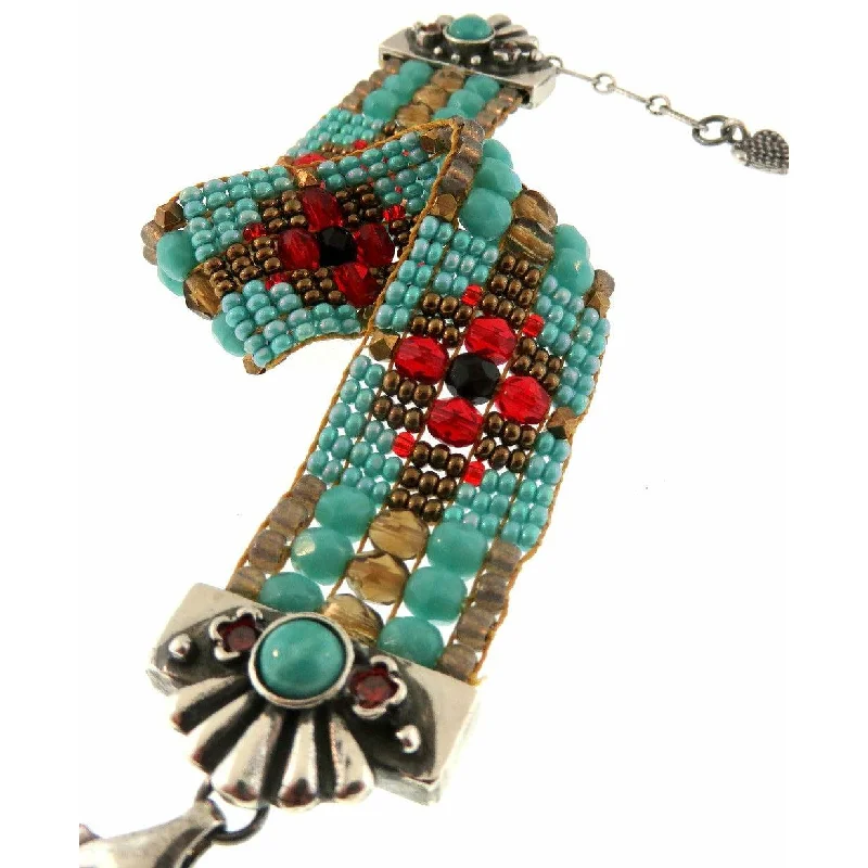 Last Chance To Shop High-End Jewelry At Markdown Prices Chili Rose "Pure American"  with Flower Gems Bracelet