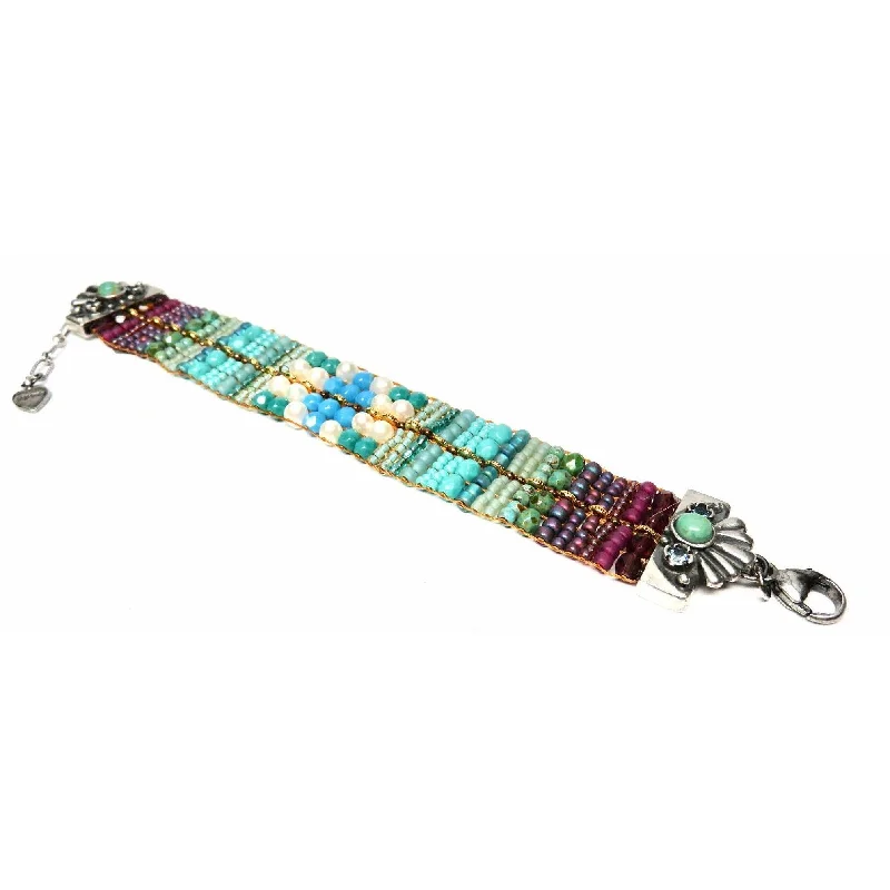 Premium Jewelry At Special Low Prices For A Limited Time Chili Rose "Blue Note" with Fancy Gemstone   TIp Bracelet -Ombre Collection