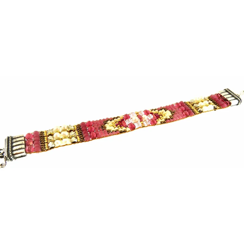 Elevate Your Jewelry Collection With Limited-Time Savings Chili Rose  "Pink and Pearl Ombre " Tiffany  Bracelet by Adonnah Langer