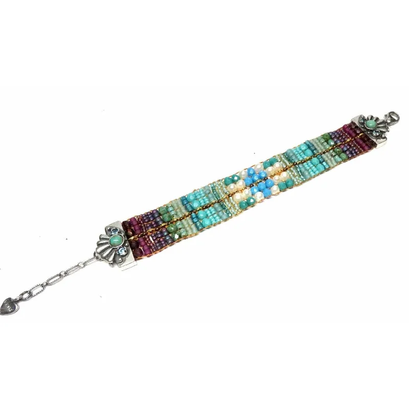 Affordable Luxury Jewelry For Every Occasion Chili Rose "Purple Meadows" Flower Tip Bracelet