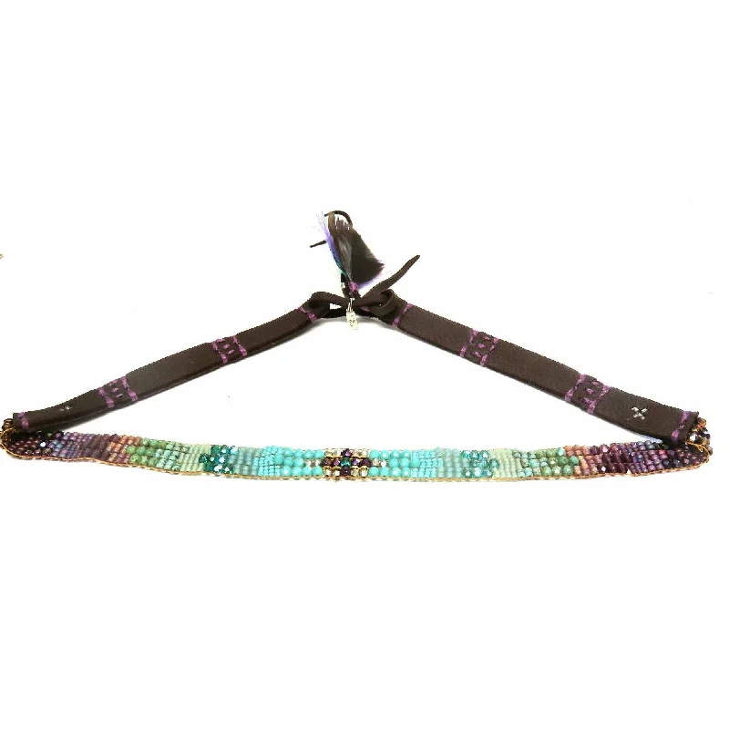 Seasonal Jewelry Sale – Upgrade Your Collection Chili Rose  Purple and Turquoise Ombre Mix  Hat Band