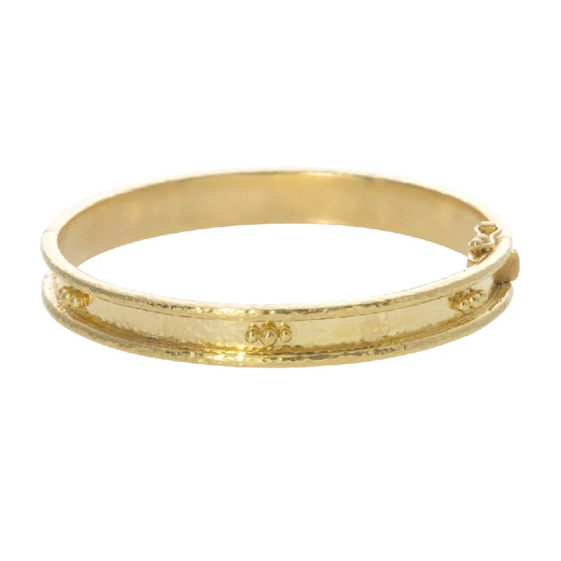 Jewelry Clearance – Final Chance To Save Big Elizabeth Locke Flat Thin Bangle with Granulation