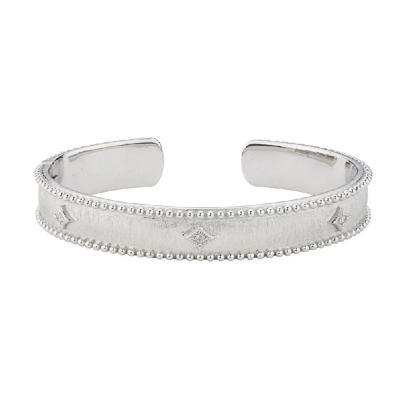 Exclusive Online Jewelry Sale – Don't Wait Jude Frances Sterling Silver Narrow Beaded Kite Cuff
