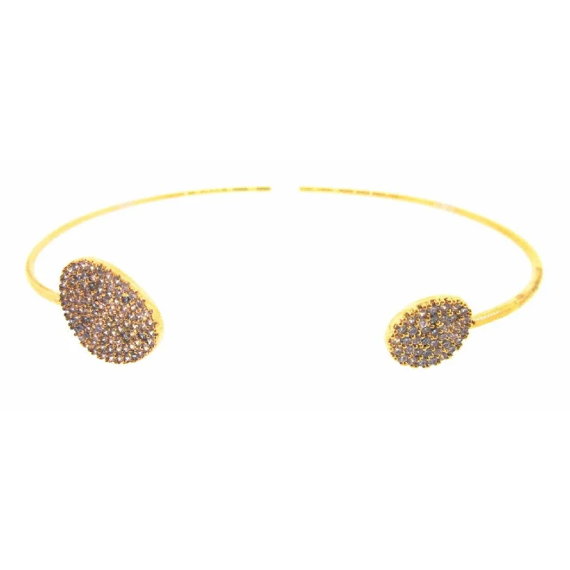 Best Jewelry Deals – Premium Quality At Exclusive Discounts TAI Open Cuff Pave CZ Bangle-Gold