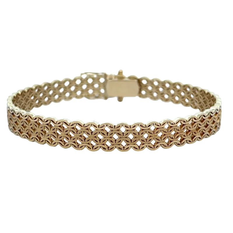 Clearance Sale On High-End Jewelry Collections Vintage Woven Bracelet in Yellow Gold