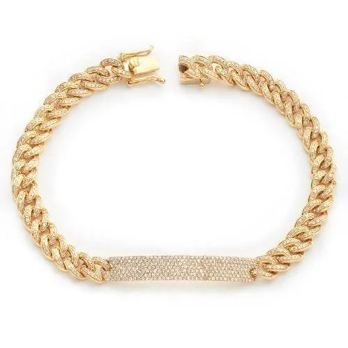 Must-Have Jewelry Pieces At Reduced Prices 14KY 2.05CTW DIAMOND MIAMI CUBAN BRACELET WITH DIA
